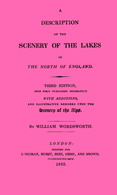 Wild and romantic Early guides to the English lake district